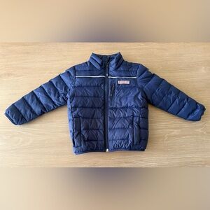 Vineyard Vines Kids Navy Quilted Puffer Jacket Lined With Fleece Size 3T